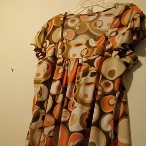 Circle- Dot Print Top